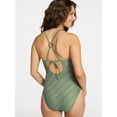 thumbnail image 3 of Time and Tru Women's and Women's Plus Collections V-Neck One Piece Swimsuit, 3 of 5