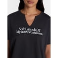 thumbnail image 4 of Soft Launch Women's Graphic Tee with Short Sleeves, Sizes XXS-XXL, 4 of 5
