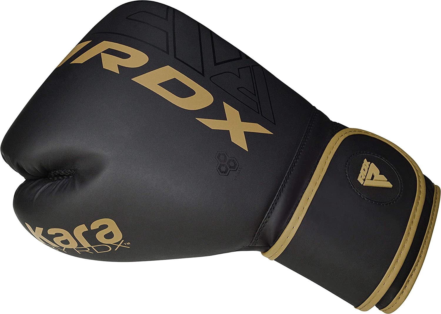 RDX Kids Boxing Gloves, Muay Thai Boxing Gloves for Kids, Maya Hide Leather Sparring Combat Gloves, KARA Patent Training Mitt, MMA, Golden,6oz