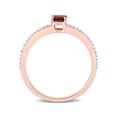 thumbnail image 4 of Everly Women's Garnet and Diamond 10k Rose Gold Ring, 4 of 7