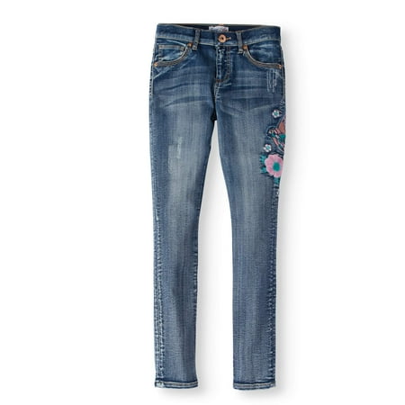Silver Jeans Embroidered Jeans - Little Girls' Embroidered Knit London Skinny Jean