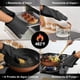 thumbnail image 3 of Guantes de Horno para Cocina, Guante de Silicona Antideslizantes, Guantes Resistentes al Calor, Guante para Parrilla de Barbacoa, Guantes Impermeables con Forro Suave (Gris), 3 of 5