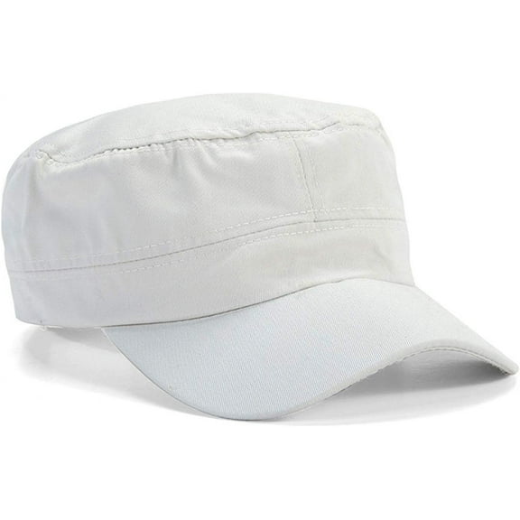YooGuoGuo Adjustable Unisex Flat Top Twill Classical Baseball Cap Military Hat 22-23.6 in Cadet Cap