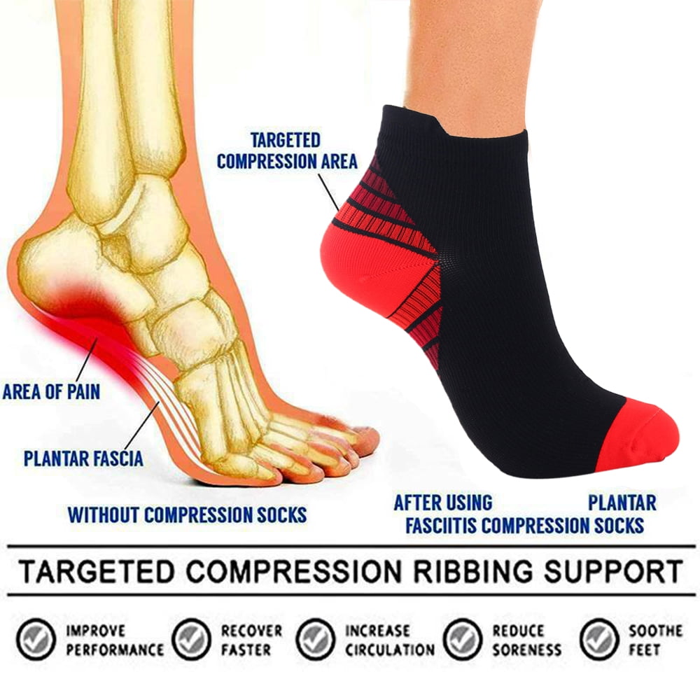Running compression socks,mens womens 5/9 & 6/11,plantar fasciitis aid,2 colours 