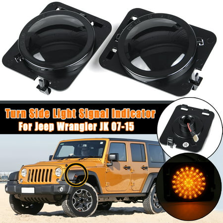 2Pcs Black LED Turn Side Light Signal Indicator For Jeep Wrangler JK 2007-2015  | Walmart Canada