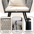 thumbnail image 2 of 3 Piece Outdoor Furniture Patio Bistro Set Balcony Furniture Durable String Conversation Sets Outdoor Patio Chairs Set for Porch Poolside Garden, 2 of 8