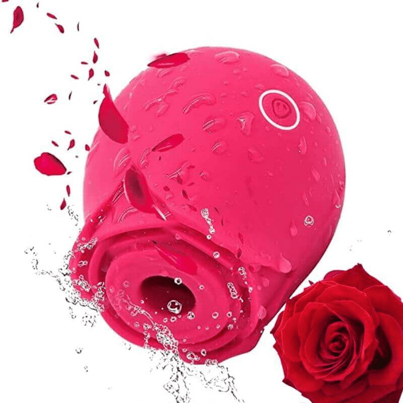 Rose Toy, 2 In 1 Rose Vibrator for Women, Tongue & Vibrating Nipples Clit Stimulator with 7 Modes, Sex Toys for Couples, Adult Toys
