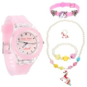 5 Pcs Watch Set Fashion Bracelet Jewelry Sets for Girls Digital Necklace Smartwatch Party Favors