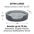 thumbnail image 3 of FurHaven Pet Products Two-Tone Fur & Suede Oval Pet Bed for Dogs & Cats - Extra Large, Gray, 3 of 11