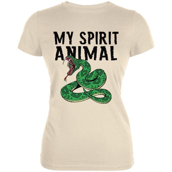 My Spirit Animal Snake Cream Juniors Soft T-Shirt - Medium