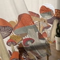 thumbnail image 5 of Fall Mushroom Semi Sheer Curtains 63 Inch Length 2 Panels Set, Thanksgiving Botanical Farmhouse Burlap Sheer Kitchen Curtain Privacy Voile Window Curtain for Living Room Bedroom Rod Pocket Drapes, 5 of 7