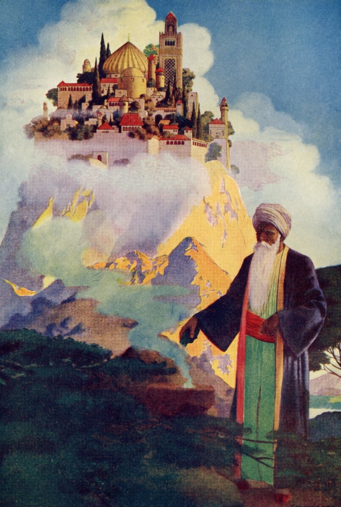 On The Summit Of The Hill Stands One Of The Most Delectable Palaces Illustration By George Hood 1869 To 1949 From Legends Of The Alhambra By Washington Irving Published By Lippincott 1910 Canvas Art -