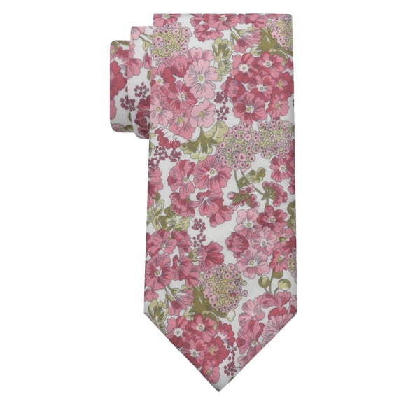 Corbata LHXzizizi Floral de Algodón Skinny 145x6 cm Rosa Verde