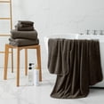 thumbnail image 7 of 12 Piece Family Towels Set for Bathroom, Quick Drying, High Absorbent Ultra Soft Towel Sheet, Includes 4 Bath Towels, 4 Hand Towels, & 4 Washcloths (Dark Brown), 7 of 7