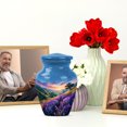 thumbnail image 6 of JAGASY Lavender Grass Miniature Urns for Adult Male - Sunrise Keepsake Urn for Mother - Small Mountain Cremation Urn for Burial - Decorative Blue Urns for Men and Women Remains - 3 Inch, 6 of 7