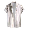 thumbnail image 2 of JAJAHO Mens Button Up Shirts Summer Striped Short Sleeve Casual Beach Collared Regular Fit Business Dress Shirts Versatile Tops, 2 of 7