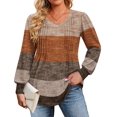 thumbnail image 3 of Zeagoo Womens Plus Size Tops Puff Long Sleeve T-Shirts Pleated V Neck Tunics Fall Dressy Casual Loose Blouse, 3 of 4