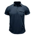thumbnail image 1 of Penkiiy Men's Quick-Dry Short Sleeve Athletic Performance Pullover Shirt M Blue, 1 of 6