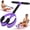 Black, variant on 6-Tube Pedal Resistance Band With Handles For Yoga Pilates Stretching And Home Workout