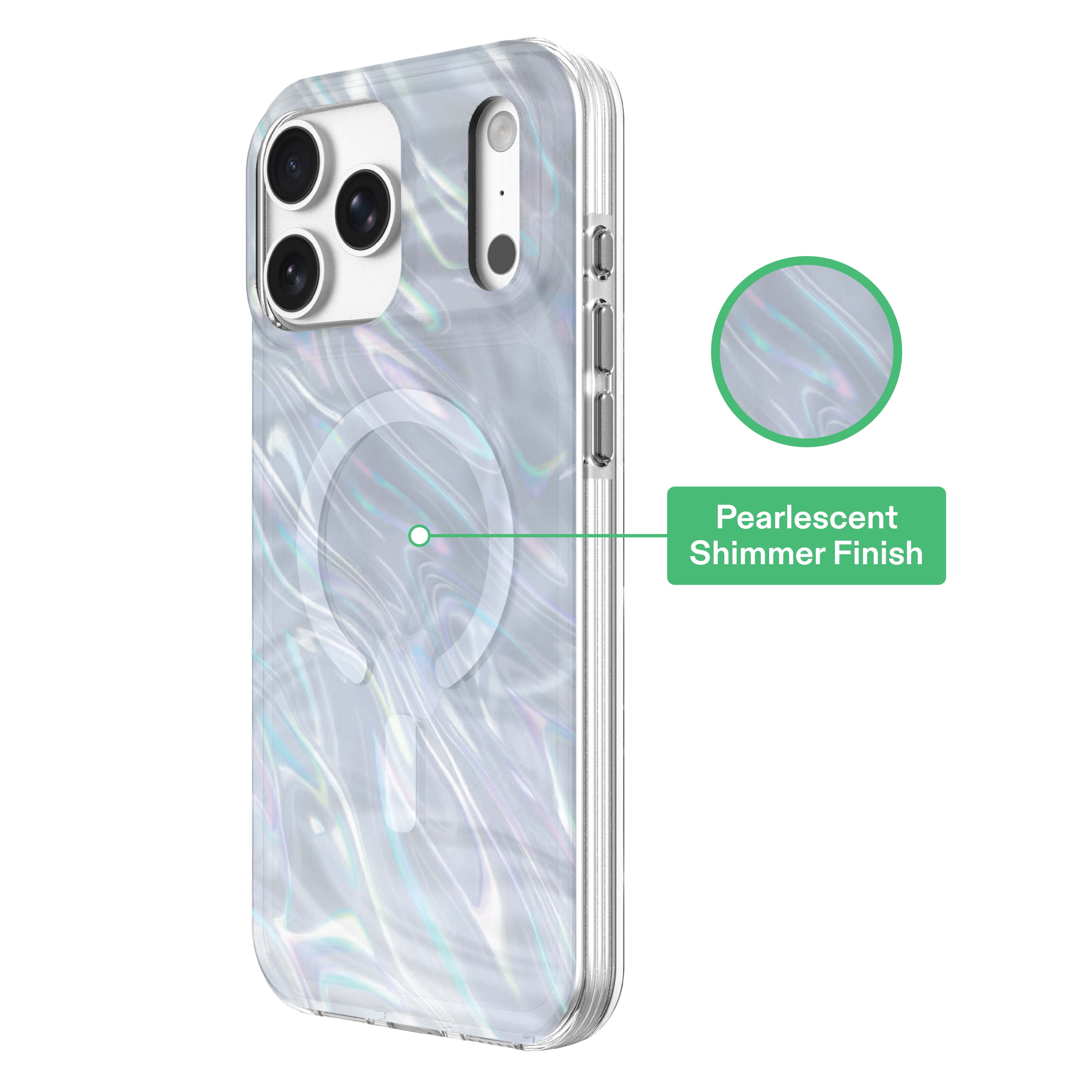 onn Phone Case for iPhone 18 Pro Max / 17 Pro Max, MagSafe Compatible - Pearlescent White