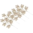 thumbnail image 1 of Adornos florales navideños con purpurina, ramas florales festivas, 5 uds., 1 of 5
