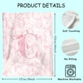 thumbnail image 5 of Coquette Pink Bow Throw Blanket, Personalized Initial Alphabet Fluffy Cozy Flannel Blanket, Monogrammed Gifts for Women, Unique Customized Blanket for Her Girls Christmas Birthday, 5 of 5