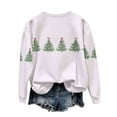 thumbnail image 7 of Christmas Outfits for Women Loose Crewneck Graphic Pullover Sweatshirt without Hood Long Sleeve Holiday Tops (M, Pink A), 7 of 7