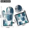 thumbnail image 6 of Blue and Grey Abstract Art Artwork Kitchen Oven Mitt and Pot Holder Sets 2 Pcs for Baking, Cooking and Grilling, Heat Resistant Up To 392 °F, 6 of 7