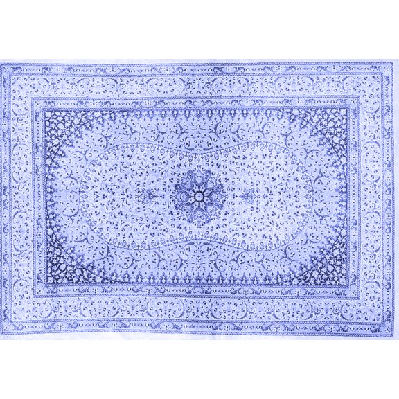 Ahgly Company Indoor Rectangle Persian Blue Traditional Area Rugs, 2' x 5'
