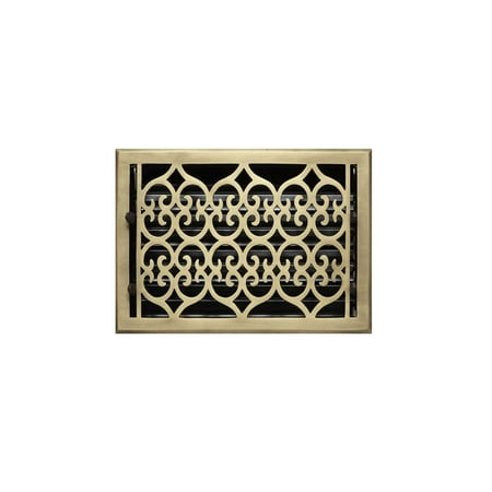 

Signature Hardware 919319-8-12 Old Victorian Brass Floor Register - Brass
