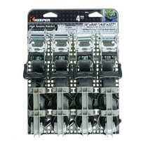 Keeper 8871915 15 ft. L x 500 lbs Tie Down Strap, Gray - Pack of 4