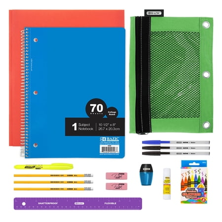 Bazic Products 8050 Essential School Kit, 23 Pieces
