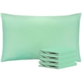 thumbnail image 1 of Queen Pillowcases Set of 4, 100% Brushed Microfiber, Soft and Cozy, Wrinkle, Fade, Stain Resistant with Envelope Closure, 20"x 30", Sea Green, 1 of 7