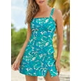 thumbnail image 4 of Eytino Swimsuits for Women Tummy Control Two Piece Tankini Swimsuits Swimdress Push Up Swimming Suits Swimwear Bathing Suits with Skirt Blue S-2XL, 4 of 8