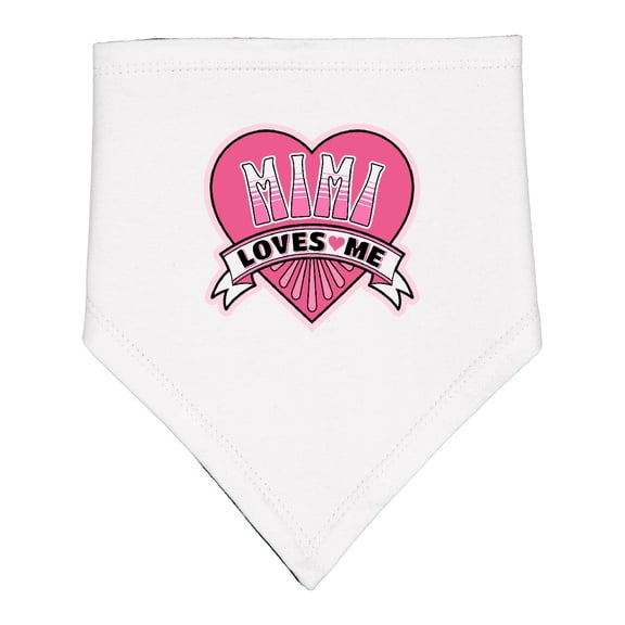 Inktastic Mimi Loves Me Girls Granddaughter Baby Bandana Bib