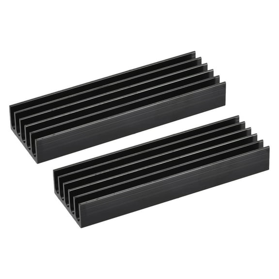 Uxcell 2 Pack M.2 SSD Heatsink Cooler Alloy Aluminum Heat Sink Cooling Sink for PC, 70x22x10mm, Black