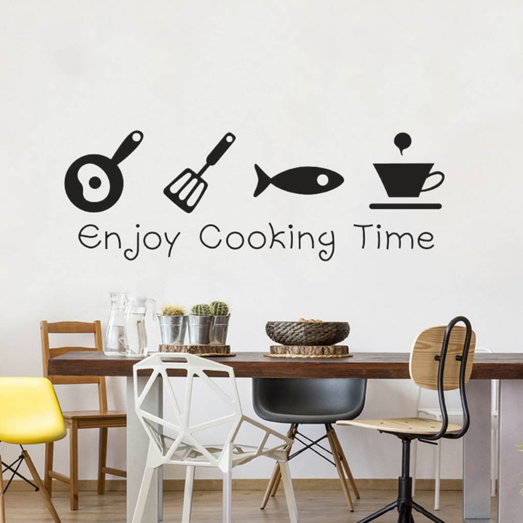 Chalkboard Cutlery set Wall Sticker Removable Kitchen Wall Decal Mural Dinning 