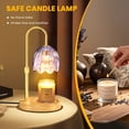 thumbnail image 3 of BEEPRINCESS Candle Warmer Lamp, 2/4/8H Timer, Dimmable, Adjustable Height, Purple Glass Shade, 2 Bulbs, 3 of 7