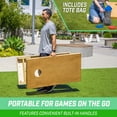 thumbnail image 4 of GoSports 4 ft x 2 ft Commercial Grade Cornhole Boards Set - Includes 8 Regulation Tournament Style Bean Bags - Light Brown, 4 of 6
