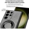 thumbnail image 4 of Magnetic for Samsung Galaxy S22 Case with Stand Compatible with MagSafe Authentic Sheep Bark Skin Ultra Thin 360° Rotation Bracket Anti-Scratch Mil-Grade Drop Protection Case, Green, 4 of 8