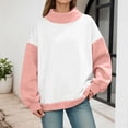 thumbnail image 2 of Women's Neck Sweatshirts,Oversized Turtleneck Long Sleeve Pullover Tops Fall Trendy Soft Sweatshirt Sweatshirts for Women Casual Daily Wear, 2 of 5