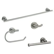 Design House Geneva 4-Piece Bathroom Hardware Accessory Set, Satin Nickel