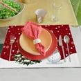 Ginphan Christmas Placemats Set of 4 Place Mats Indoor Red Placemats Christmas Table Mats