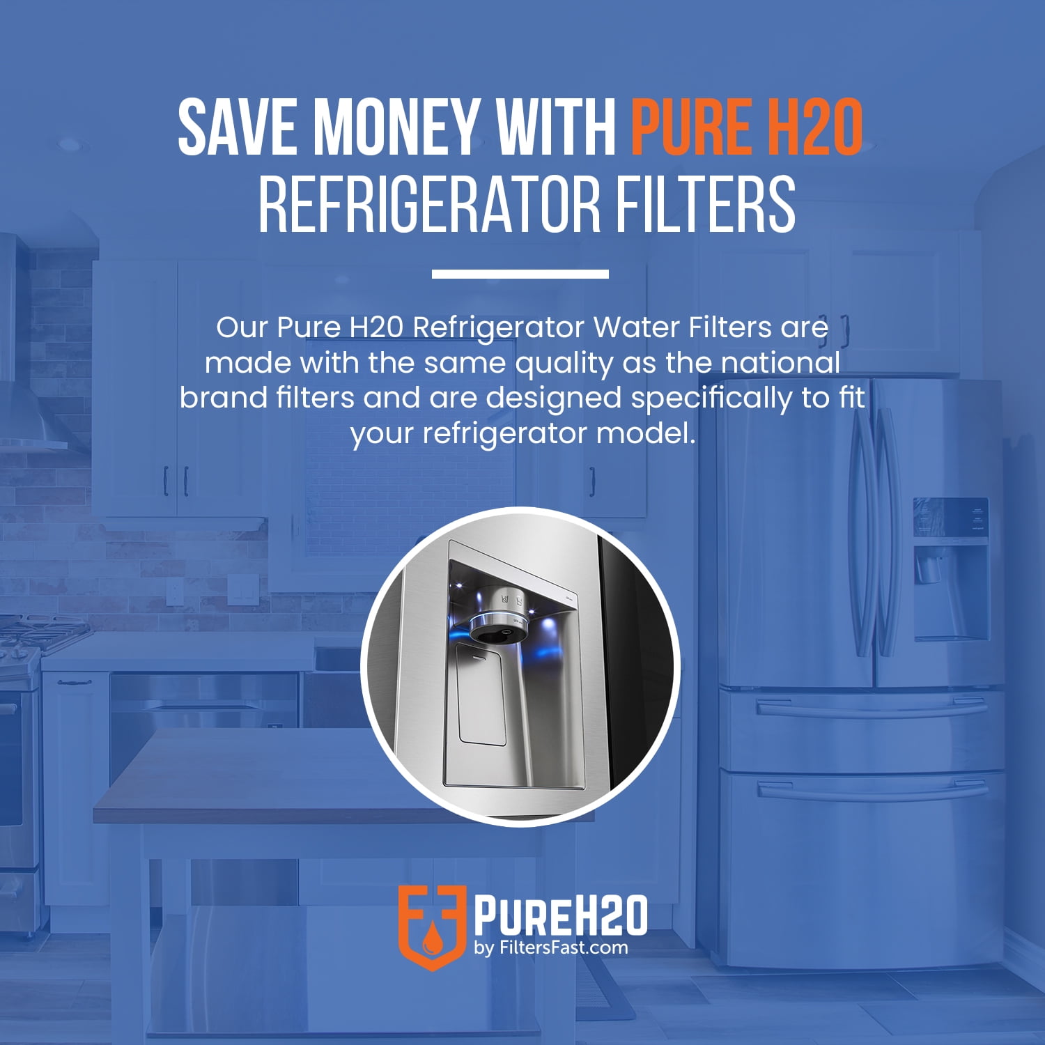 PureH2O PH21130 Replacement for GE RPWF Refrigerator Water Filter
