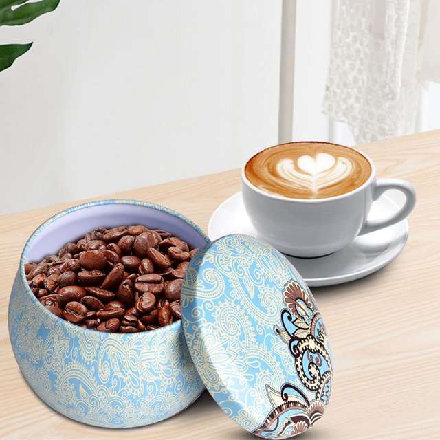NOBRAND Tinplate Storage Box Metal Can Oiling Process Smooth And Fading Home Kitchen Tea Box Tea Coffee Candy Jewelry Gift(B)