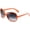 Orange | Gradient Smoke, variant on Kids Round Fashion Sunglasses for Girls Age 3-12 Butterfly Shaped Retro Children Tween Sun Glasses