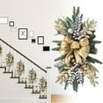 thumbnail image 2 of Gnwei Cordless Prelit Stairway Christmas Swag, 17.7 inch Christmas Swags Wreaths Garlands, Snow Pine Teardrop Swag Christmas Staircase Decorations for Front Door Wall Window Home, 2 of 7