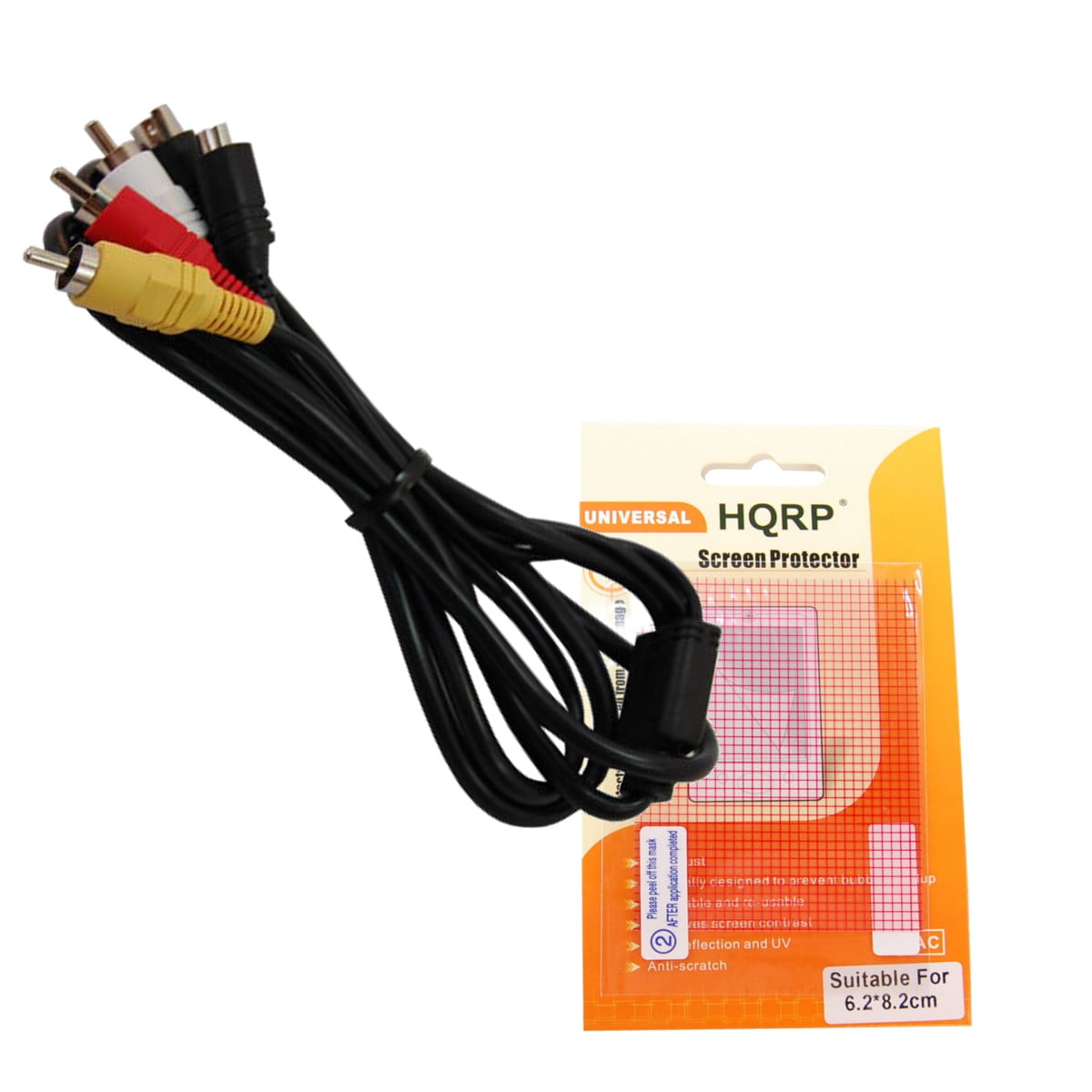 HQRP 3.5mm to 3 RCA Audio Video Cable Cord for SONY DCR-TRV280 DCR-VX2100 Camcorder HQRP LCD Screen Protector