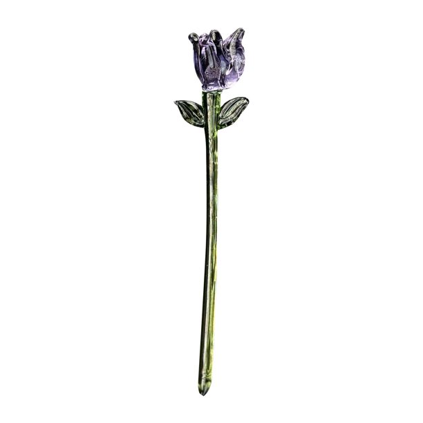 Regalos de flores de vidrio para mujeres Decoración de escritorio Centro de mesa Decoración del hogar Arte 75x12cm