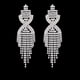 thumbnail image 4 of Pendientes largos con borlas incrustadas de diamantes de moda europea y americana, pendientes largos con borlas de diamantes con clip de cadena exagerado, pendientes de diamantes con destellos, 4 of 6